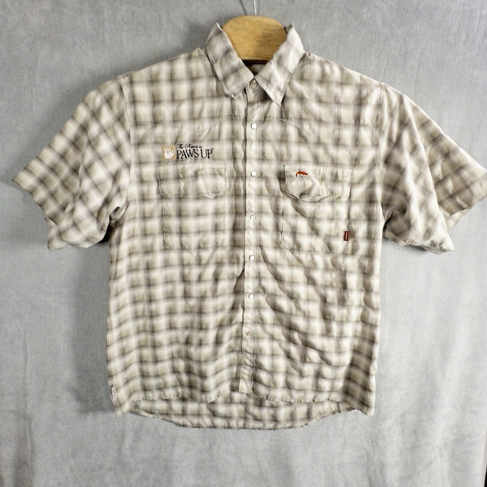 Simms Fly Fishing Pearl Snap Shirt Mens XL Gorpcore‎ Outdoors *see Measurements*